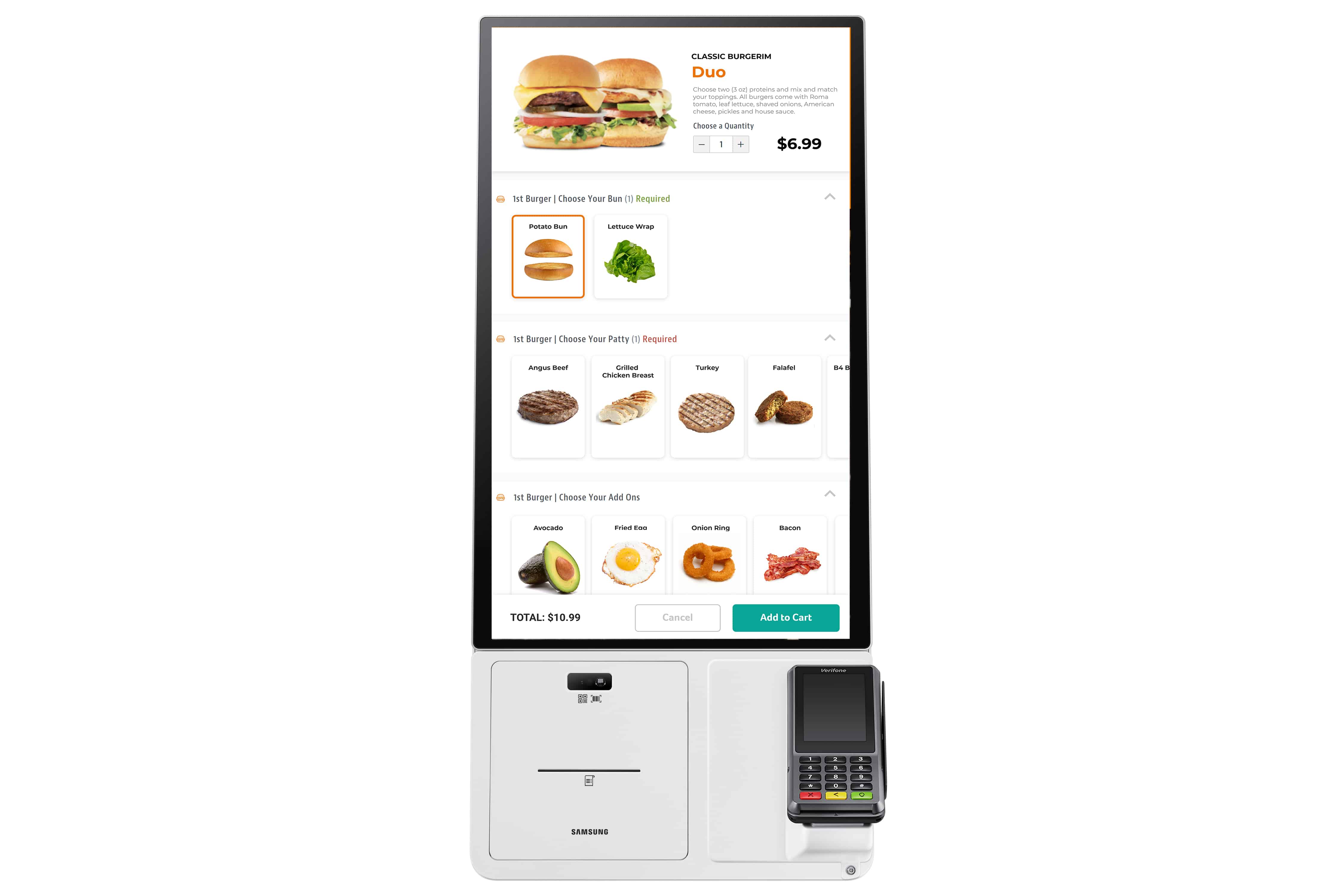 Grubbrr Samsung Kiosk | Point Of Sale | TouchSuite