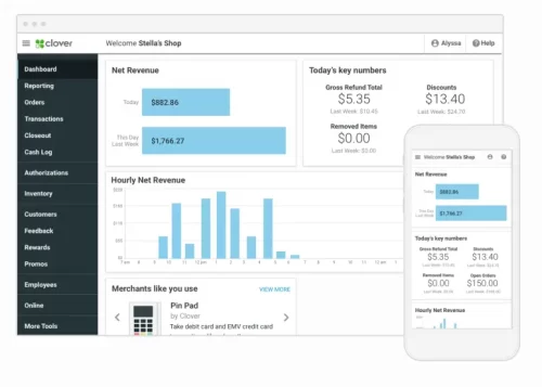 Clover accept credit cards point of sale system